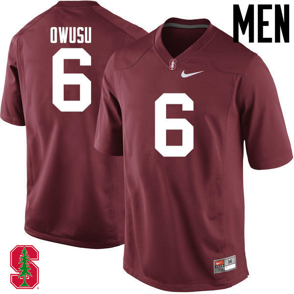 Men Stanford Cardinal #6 Francis Owusu College Football Jerseys Sale-Cardinal